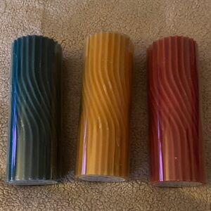 NWT SET Three 8” pillar Candles. They are all in plastic. Scent sweet agave.
